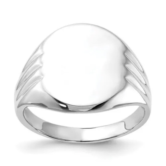 Sterling Silver Polished Signet Ring Size 7 NEW - Picture 1 of 3
